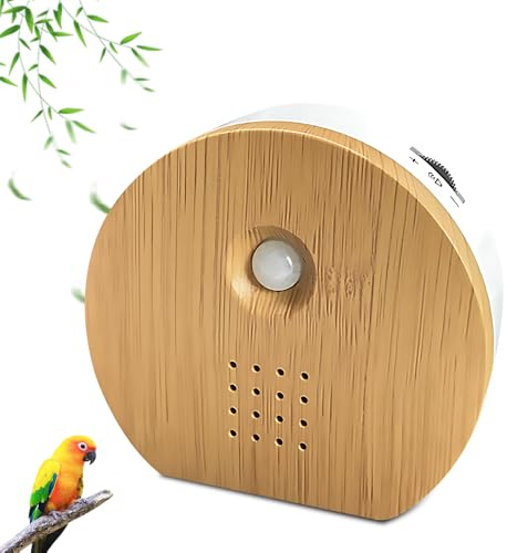 Vogelgezwitscher Bewegungsmelder, Vogelgezwitscher Box mit Wandhalterung Soundbox, Bachgeflüster Waldquelle, Naturgeräusche Box für Toilette Spa Entspannung