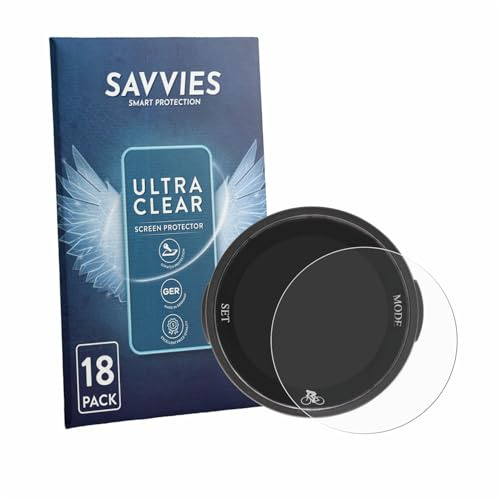 Savvies 18 Stück Schutzfolie für Ejoyous Bike Computer Displayschutz-Folie Ultra-Transparent