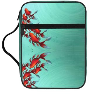 Zcmkjlg Fisch-Aquarium-Bibelhalter mit Vordertasche, praktische christliche Tasche für Männer und Frauen, tägliche kirchliche Aktivitäten