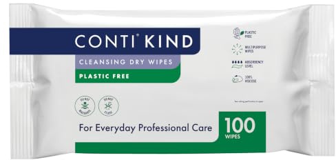 Conti Kind Cleansing Dry Wipes - Plastic Free | 1 Pack of 100