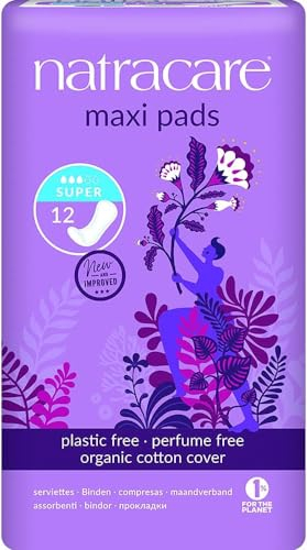 Natracare Maxi Pads Super mit Bezug aus Bio-Baumwolle, 12 Stück (5 Stück)