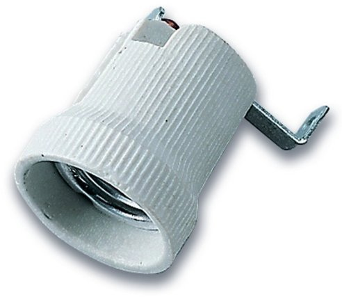 Electraline 70140 Douille E27 Porcelaine + Support Equerre