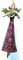 crafts & design Engel mit Horn, Deko Hänger mit Verzierungen, Christbaumschmuck, rot, Gold, 15 cm