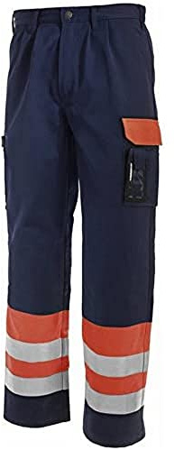 Blaklader 15841860 Hose mit hoher Sichtbarkeit, Orange/Marineblau, grootte D96