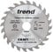 Trend Wood Circular Saw Blade, 184mm Diameter, 30mm Bore, 24 Teeth, 2.6mm Kerf, +15° Hook, TCT, Medium Finish, CSB/18424A
