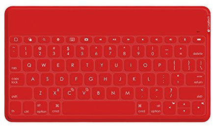 Logitech Keys-to-Go Clavier QWERTY portatif pour Apple iPad, iPhone, Apple TV Rouge Rouge