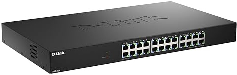 D-Link DMS-1024 Switch non gestito multi-Gigabit a 24 porte – Ethernet 2.5G, plug-and-play, QoS, Snooping IGMP, EEE, alloggiamento in metallo, montabile su rack, funzionamento silenzioso