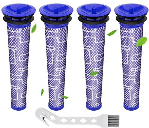 Rebirthcare 4 Filtro para Dyson V8 V7 V6 SV09 DC58 DC59 DC61 DC62 Prefiltros para Dyson Aspiradora, parte # 965661-01