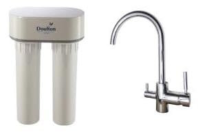 Purificateur d'eau Doulton DUO Anti-Nitrate 3079 avec robinet mitigeur 3 voies Inox brillant