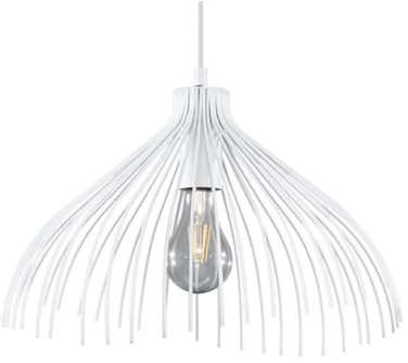 Sollux Beleuchtung Moderne Lampe für Haus Büro Geometrische Kreative Beleuchtung Dekoration ohne Glühbirnen aus Stahl Pendelleuchte UMB Weiß Größe 40x40x125