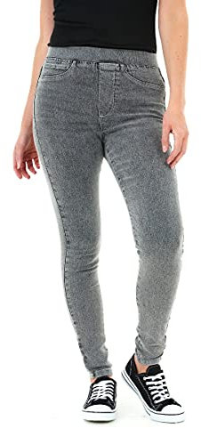 M17 Women Ladies Denim Jeans Jeggings Skinny Fit Classic Casual Trousers Pants with Pockets (22, Acid Black), 5056242855200