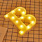 JANDEI - Lettere LED, Numeri Luminosi, Figura a Cuore, 22cm, con Luce Calda per Decorazione e Atmosfera, Luci Notturne Scrivania, Compleanni, Matrimoni, Vetrine. Funzionano con batterie AA (B)