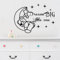 Wandaufkleber Zitat Traum Big Little One Mond und Sterne Vinyl-Aufkleber Schriftzug Bär Dekor Kinderzimmer Kunst Schlafzimmer Sweet Dreams Decor43cm x 30cm