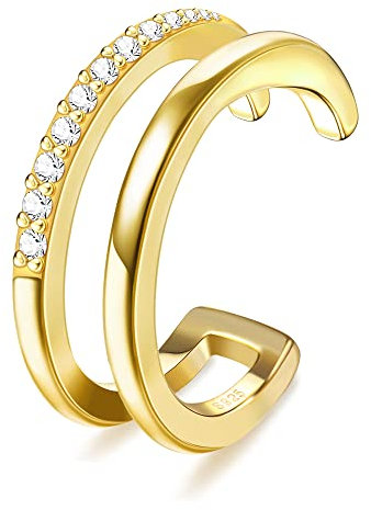 ORAZIO 925 Sterling Silber Ohr Manschette Ohrringe CZ Non-Piercing Fake Helix Knorpel Manschette Ohrringe Conch Manschetten Ohrringe für Frauen
