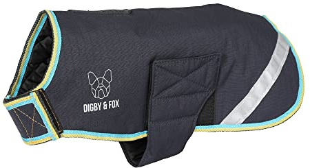 Shires Digby & Fox Waterproof Dog Coat - Grey Medium