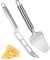Jinsion 2 Stück Käsemesser Set - Käsehobel Edelstahl, Käseschaber, Pizzaschaufel Mit Rundem Griff - Cheese Slicer für Weichkäse, Schokolade, Pizza, Kuchen