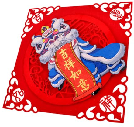 Operitacx Chinesisches Neujahr Fensteraufkleber Chinesische Fensterbilder Kaninchenjahr Wandaufkleber 2023 Frühling Festival Fensterbilder für chinesisches Neujahr Familie Union Dekoration