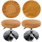 HuaLiSiJi Hockerbezug Rund Luxuriöser Stoff, Durchmesser 30-40cm, Rund Dehnbar Knitterfrei Waschbar Staubdicht Hocker Bezug (2PCS Khaki)