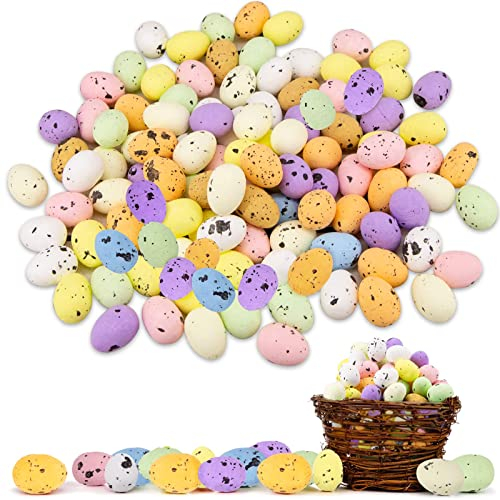 Easter Decorations Eggs Mini Easter Multi-Color Foam Egg Diy Easter Party Decor Favors Supplies Basket Stuffers Assorted Color