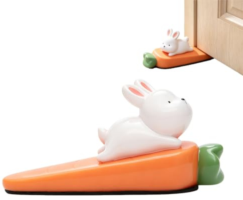 HERCHR Bouchon de Porte Mignon,Butoir de Porte Animal, Butoirs de Portes décoratifs, Butoirs de Portes décoratifs Cales de Portess Butoir de Portess Portable(Carottes)