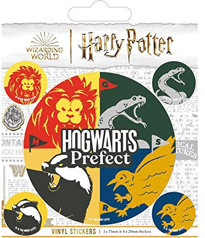 empireposter Harry Potter - Hogwarts Prefect - 5 Sticker im Set Aufkleber - 10x12,5 cm