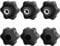6Pcs M8 Star Clamping Nuts, Jeboler Handle Nuts Diameter 50mm Knobs Grip Plastic Star Nut, Handle Wing Nut Thumb Bolts Thread For Machines And Furniture, Machine Tools, Fitness Equipment
