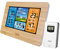 HUIOP FanJu FJ3373 météo numérique multi Réveil LCD Prévisions météo intérieures et extérieures Baro Thermo Hygro avec cap extérieur sans fil Cordon d'alimentation USB, météo numérique
