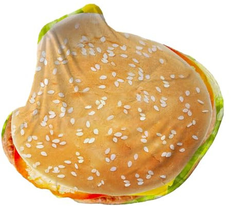 Baoblaze Hamburger-Decke, Flanelldecke, gemütlich für Erwachsene und Kinder, Überwurf, Decke, lustige Decke für Geburtstag, Weihnachten, Schlafzimmer, Reise, 180CM