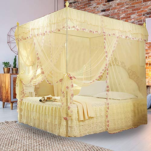 Cryfokt Zanzariera, Baldacchino Letto a 3 Laterale Öffnungen, Waschbecken Im Anwesen, EIN Quattro Angoli, per la Casa, per la Camera da Letto (120 * 200 * 200)