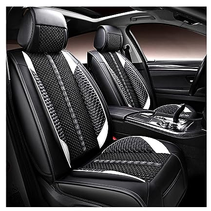 AVFORA Sitzbezüge Für Golf 7 Leder/Eisseide + Schwamm vorne + hinten Autositzbezug Autozubehör Autositzbezüge (Farbe : Schwarz, Größe : Standard Edition)