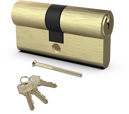 Anweller Zylinderschloss,Schließzylinder 30/30 Doppelzylinder mit 3 Schlüsseln aus Zinklegierung geeignet für alle Arten von Türen