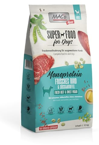 Mac's Dog Alimento Seco para Perros Monoprotéico Sabor Ternera Y Batata (12 KG)