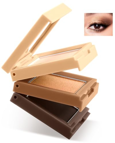 Boobeen 3 Farben Lidschatten Palette Makeup, Matte und Glitter Lidschatten, hochpigmentierte mischbare cremige Lidschatten-Puder, heller Schimmer Reise Lidschatten Paletten für Mädchen Frauen