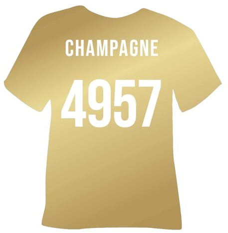 POLI-FLEX Turbo Flexfolie Meterware 63 Farben Textil-Bügelfolie - Transferfolie zum Aufbügeln - Plotter, Breite:30.5 cm, Farbe:4957 CHAMPAGNE METALLIC