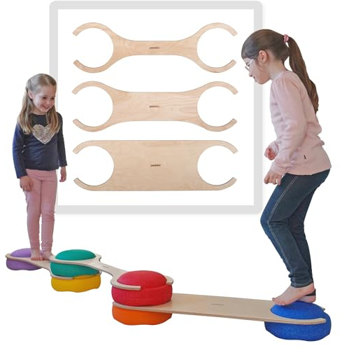 Pedalo® Stapelbaustein Balanciersteg I Geschicklichkeit I kreativer Spielspaß I Kombinierbar mit Stapelstein I Bewegungslandschaften I Balance I bauen