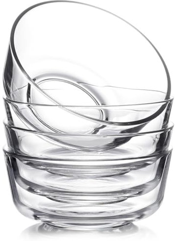 NUTRIUPS Cuencos de cristal (600 ml-4 unidades)