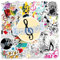 EHDWXVZM 100 Musik-Symbol-Aufkleber, Personalisierte Musik-Aufkleber, Kreative Graffiti-Aufkleber, Wasserfeste Aufkleber, DIY Dekorative Aufkleber, Laptop-Aufkleber, Scrapbook-Aufkleber