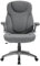 WOLTU Bürostuhl 200kg Belastbarkeit, Schreibtischstuhl ergonomisch, Chefsessel mit Kopfstütze Armlehnen, Drehstuhl mit Rollen, Bürosessel höhenverstellbar, Armlehnstuhl drehbar, Stoff, Grau, BS169gr