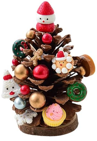 Baoblaze Künstlicher Weihnachtsbaum Weihnachtsbaum Statue Mini Hochzeitsschrank Outdoor Home Decor Zimmer Fenster Holz Figur, 10 Cmx16 cm