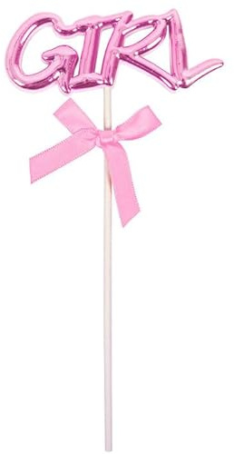NEU Cake-Topper Girl, rosa, ca. 9cm mit 17cm Stäbchen