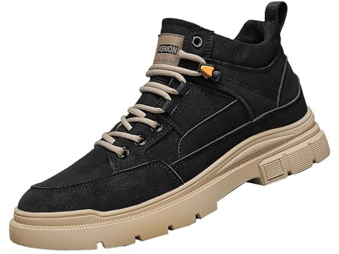 Mode Und Casual Männer Flache Leichte Mesh Atmungsaktive Einfarbig Mountainbike Schuhe Herren 43 (Black, 44)