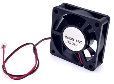 JZK 60x60x20mm DC 24V mini ventola di raffreddamento 60mm con cavi a 2 pin, 5000 rpm 0.06A, cuscinetto 6020 piccola ventola DC brushless 6cm per raffreddamento o ventilazione, ventola per stampante 3D