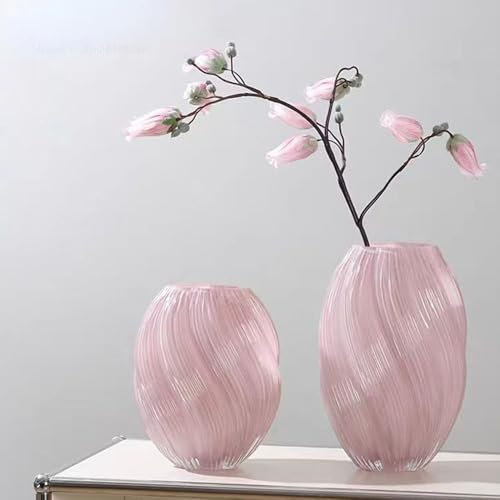 Hosoncovy Unregelmäßige Glasvase, Rosa, 18 x 18 x 21 cm