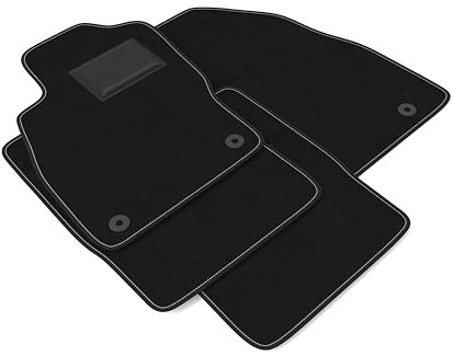 DHCarMats Auto-Fußmatten für Opel Corsa D von 2006 bis 2014 | Auto-Fußmatten aus rutschfestem Teppichmaterial, Innenraum – komplettes Set vorne und hinten