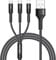 RAVIAD Câble Multi USB, 3 en 1 Câble Universel [2M] Multi USB Câble de Chargement en Nylon avec Micro USB Type C Lightning Câble pour iPhone, Samsung Galaxy, Huawei, Honor- Noir