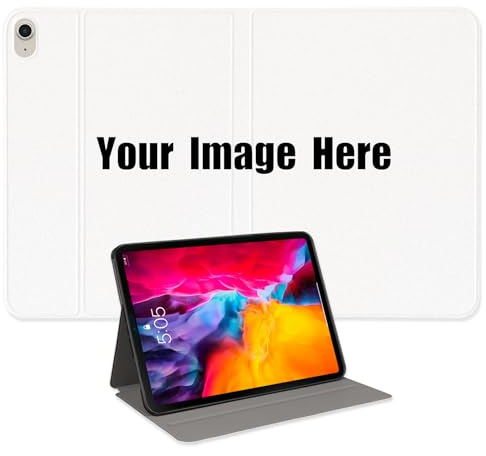 Custom Photo Personalized Flip Case for iPad Air 4th 10.9 inch(2020),Model Code: A2316/A2324/A2325/A2072 iPad Custom Picture Text Leather Stand Cover Protective Case