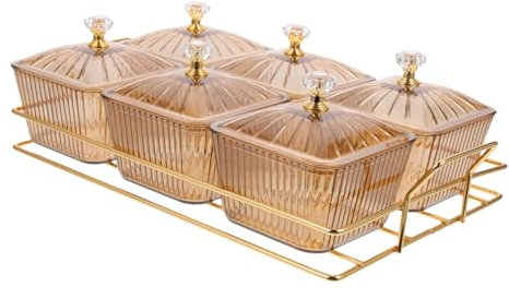 PAMINGONO 1satz Snackteller Mit Fächern Plattenset Für Snacks Obst Und Desserts Wiederverwendbare Servierplatte Für Partys Und Familienessen Hochwertiges Langlebiges Design Mit Modernem