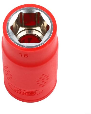 ZiStarlilife Isolierter Steckschlüsselsatz, 3/8 Zoll, Chrom-Vanadium-Stahl, metrischer Steckschlüssel, mit TPE-Griff, hochspannungsbeständiges Werkzeug, 1000 V (13 mm)