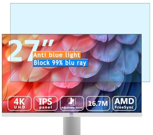 Vaxson 2 Unidades Protector de Pantalla Anti Luz Azul, compatible con Z-Edge U27I4K 27 Monitor [No Vidrio Templado ] Película Protectora Film Guard