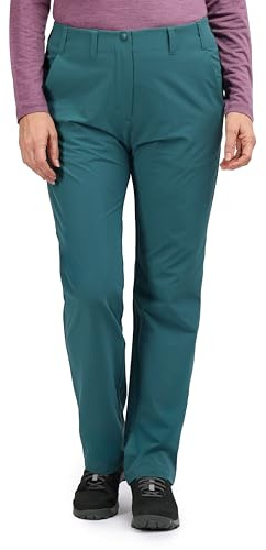 Rohan Women's Roamers Stretchy Walking Trousers Hiking Trekking Ladies Trousers Breathable & UPF 40+ Sun UV Protection - Pacific Green, 12 Short